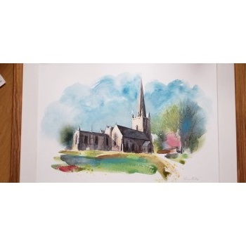 A watercolour of St Mary`s