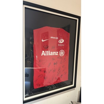 Signed and Framed Saracens Rugby Shirt from 2019