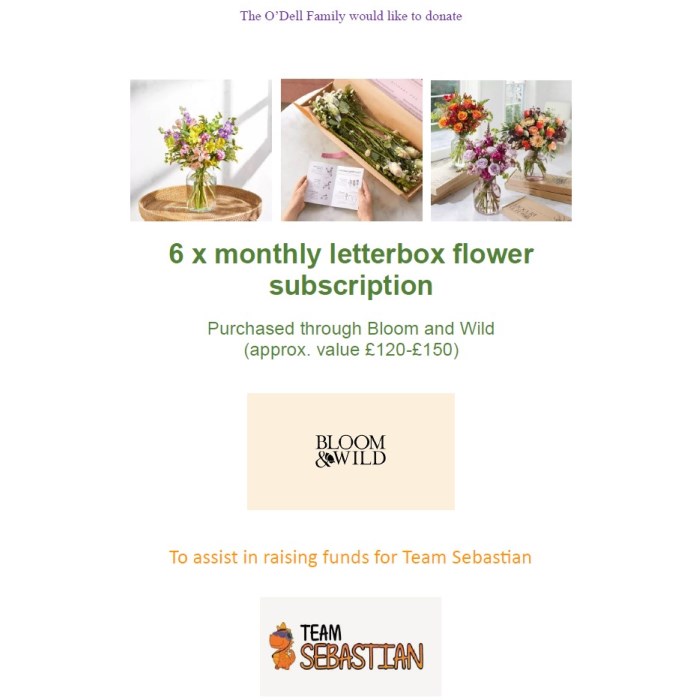 6 month letterbox flower delivery from Bloom & Wild