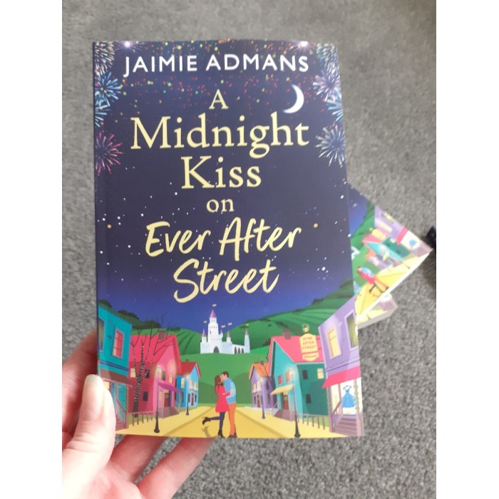 A signed paperback of A Midnight Kiss on Ever After Street
